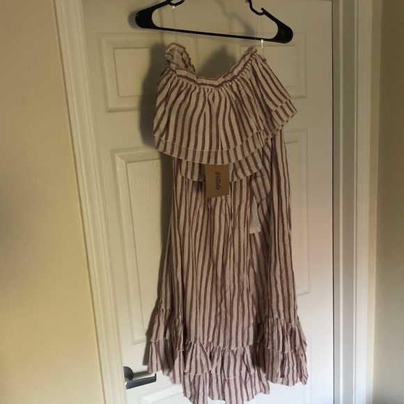 Linen 2 pc top and skirt - Picture 1 of 3